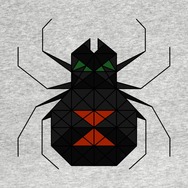 Black Widow - Geometric Abstract by fakelarry